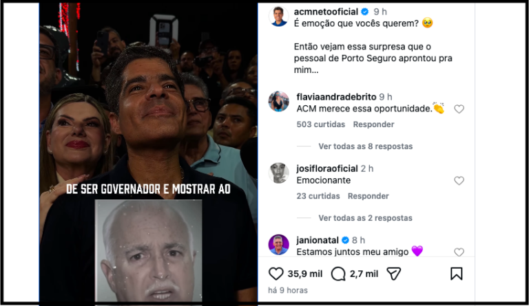 ACM volta em versão IA para abençoar ACM Neto