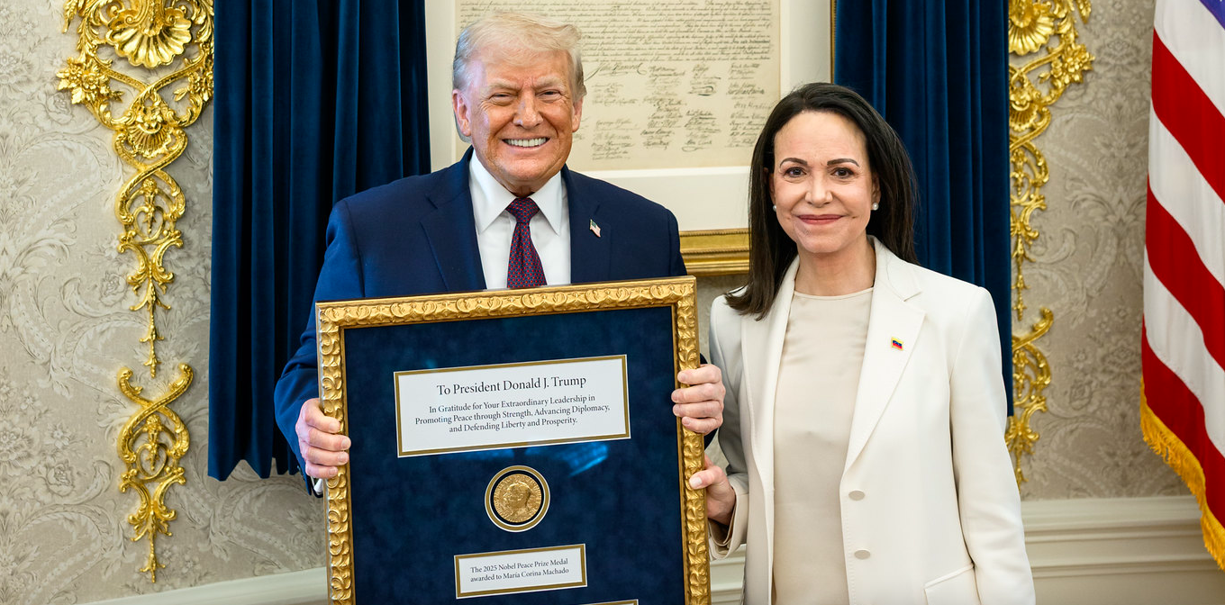 E María Corina deu mesmo o Nobel da Paz para Trump