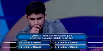 Brasileiro de 27 anos erra pergunta de 1 milhão no ‘Quem Quer Ser Um Milionário’