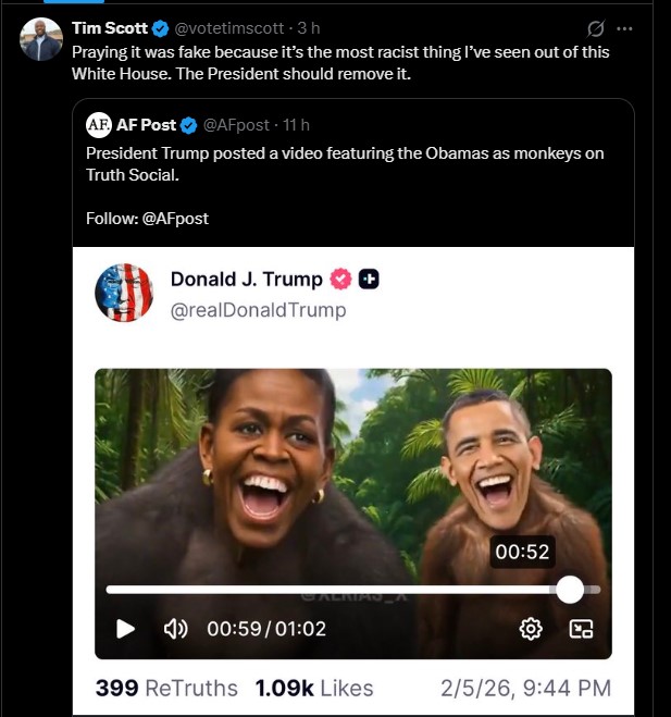 "É a coisa mais racista que já vi", diz senador republicano