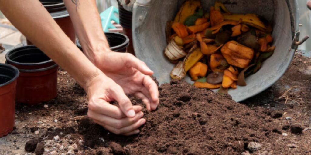 Prática de compostagem