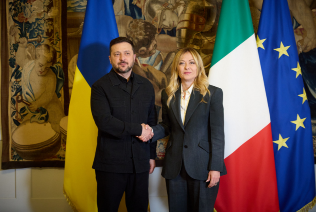 Zelensky e Meloni avançam em cooperação com foco em drones