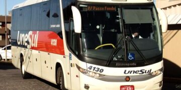 Um dos ônibus da empresa.

Foto: Rafael Delazari / Flickr