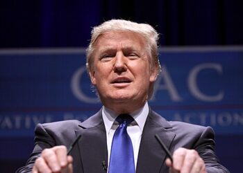 O presidente estadunidense Donald Trump.

Foto: Gage Skidmore / Wikimedia Commons