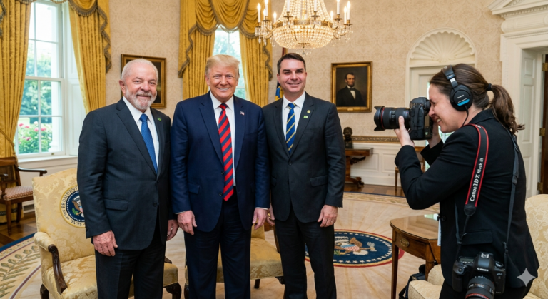 Todos querem uma foto com Trump
