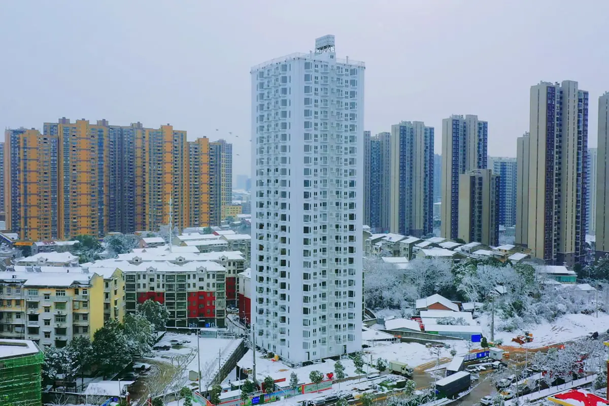Chineses constroem prédio residencial de 26 andares em menos de 30 dias