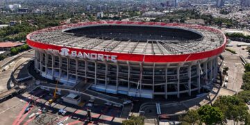 O Estádio Azteca, na Cidade do México, onde acontecerá o jogo de abertura da Copa do Mundo de 2026.

Foto: ProtoplasmaKid / Wikimedia Commons