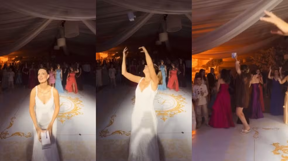 Buquê emagrecedor: noiva joga caixa de Mounjaro em vez de flores em seu casamento