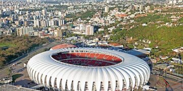O estádio Beira-Rio, em Porto Alegre, no Rio Grande do Sul.

Foto: Luciano Lanes  / Wikipedia