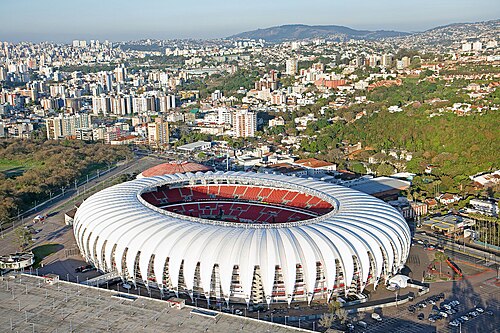 O estádio Beira-Rio, em Porto Alegre, no Rio Grande do Sul.

Foto: Luciano Lanes  / Wikipedia