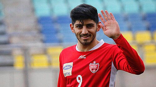 Mehdi Torabi, meia da Seleção Iraniana que ficou retido.
Foto: Student News Agency / Wikimedia Commons