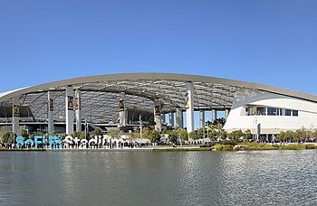 O SoFi Stadium.

Foto: Troutfarm27 / Wikimedia Commons