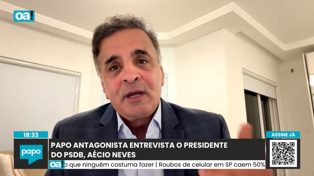 "Respeito imensamente o ministro Gilmar Mendes", diz Aécio