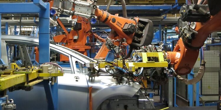 Uma fábrica da Ford.

Foto: GillyBerlin / Wikimedia Commons