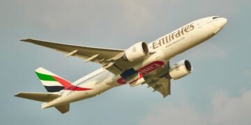 A Emirates é uma das empresas que está transmitindo jogos da Copa em suas aeronaves.

Foto: Tuan Vy Spotter / Pexels