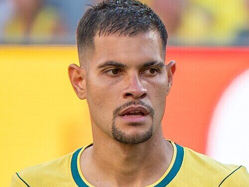 O jogador Bruno  Guimarães.

Foto: Bryan Berlin / Wikimedia Commons