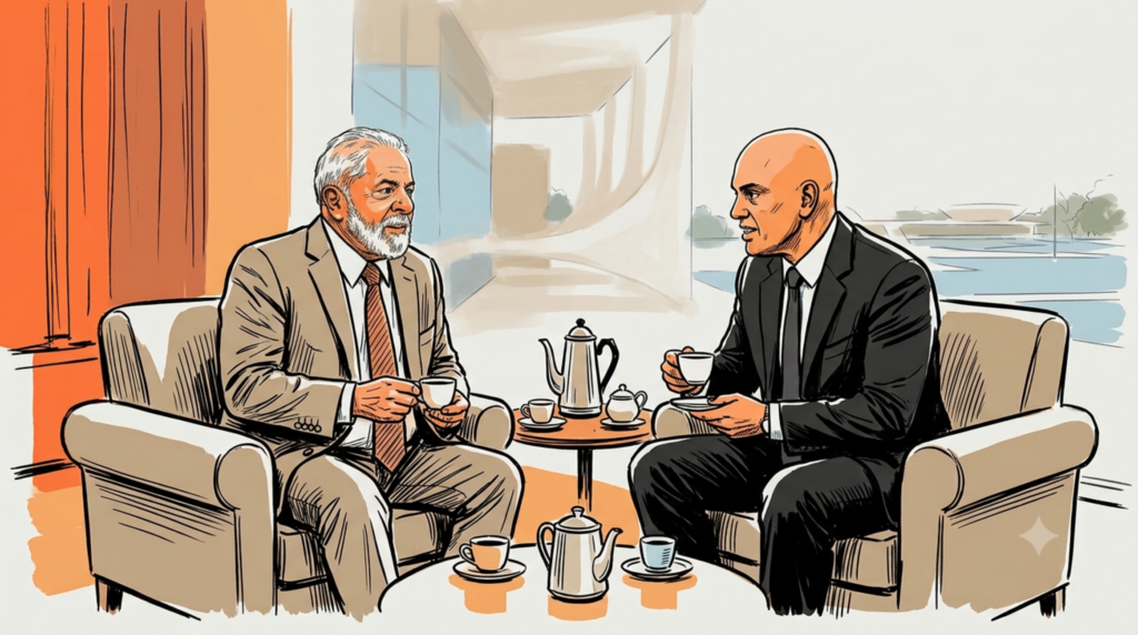 Cafezinho com Moraes foi para falar de Lulinha?