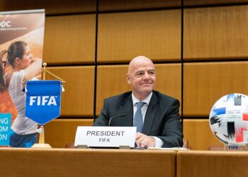 O presidente da FIFA, Gianni Infantino.

Foto: United Nations Office on Drugs and Crime / Wikimedia Commons