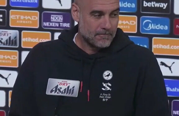 O técnico Pep Guardiola.
Foto: SportsMax TV / Wikimedia Commons