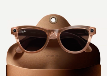 Os óculos inteligentes Ray-Ban Meta.

Foto: Divulgação / Meta