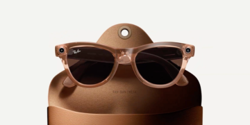 Os óculos inteligentes Ray-Ban Meta.

Foto: Divulgação / Meta