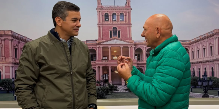 Luciano Hang e Santiago Peña. Foto: Reprodução/Instagram (lucianohang)