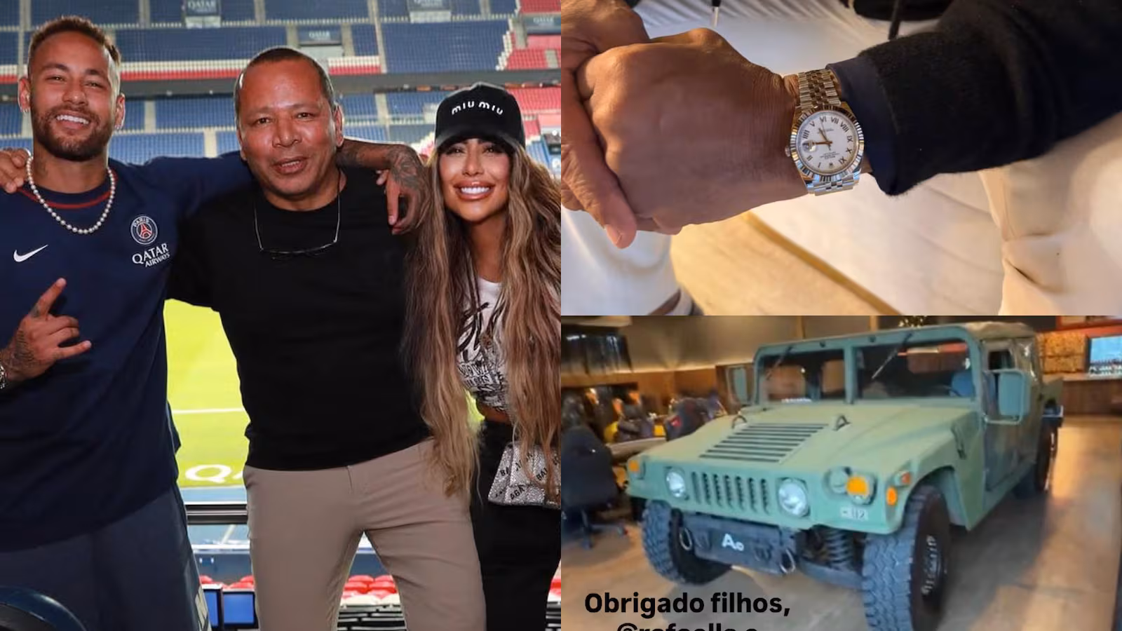 Enquanto Virginia surpreendeu Zé Felipe com presente de R$ 8 mil, Neymar pai ganhou presente milionário