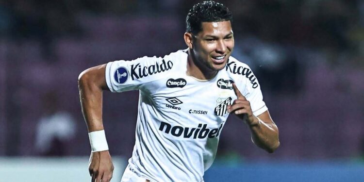 O atacante do Santos, Rony.
Foto: Instagram (@rony7oficial)