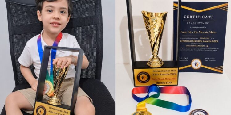 Gênio mirim brasileiro recebe prêmio