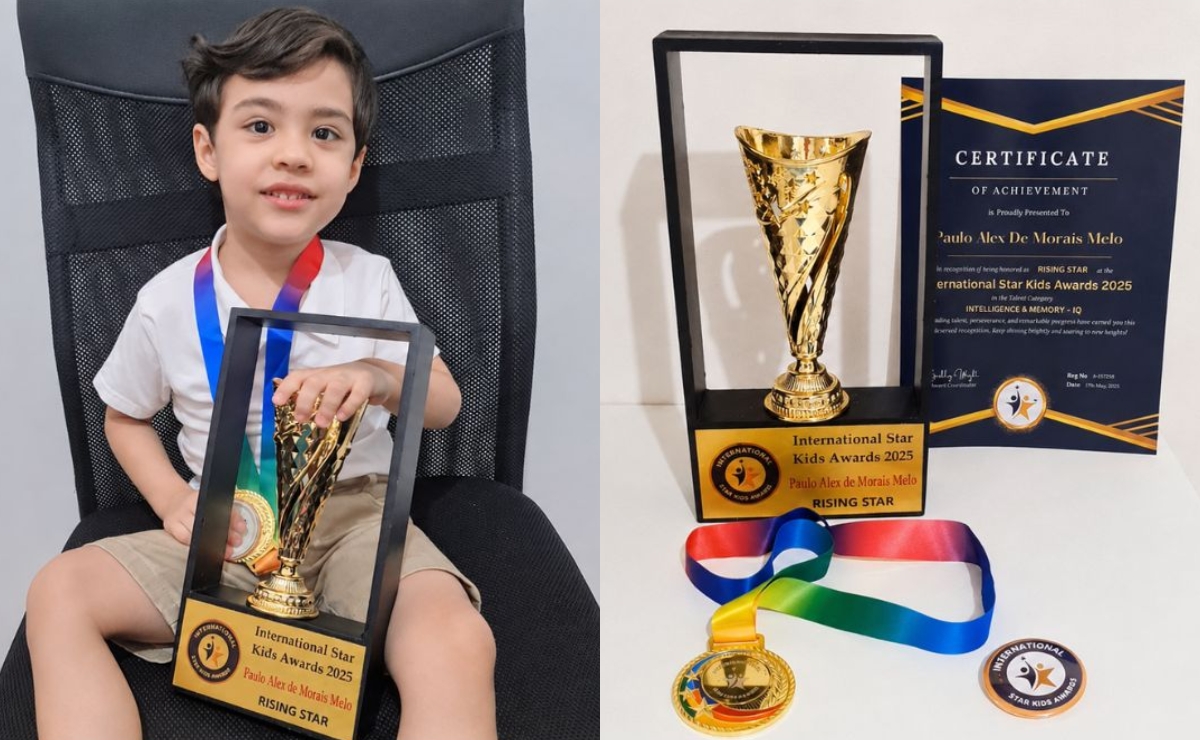 Gênio mirim: aos 3 anos, brasileiro recebe prêmio internacional de inteligência e memória