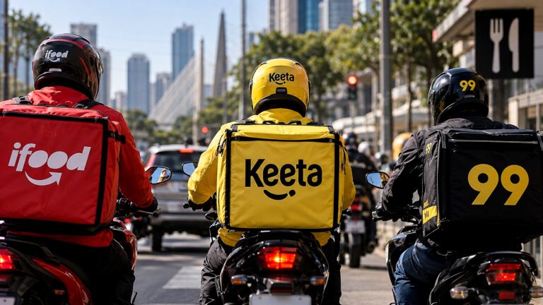 A guerra do delivery: iFood vs Keeta vs 99