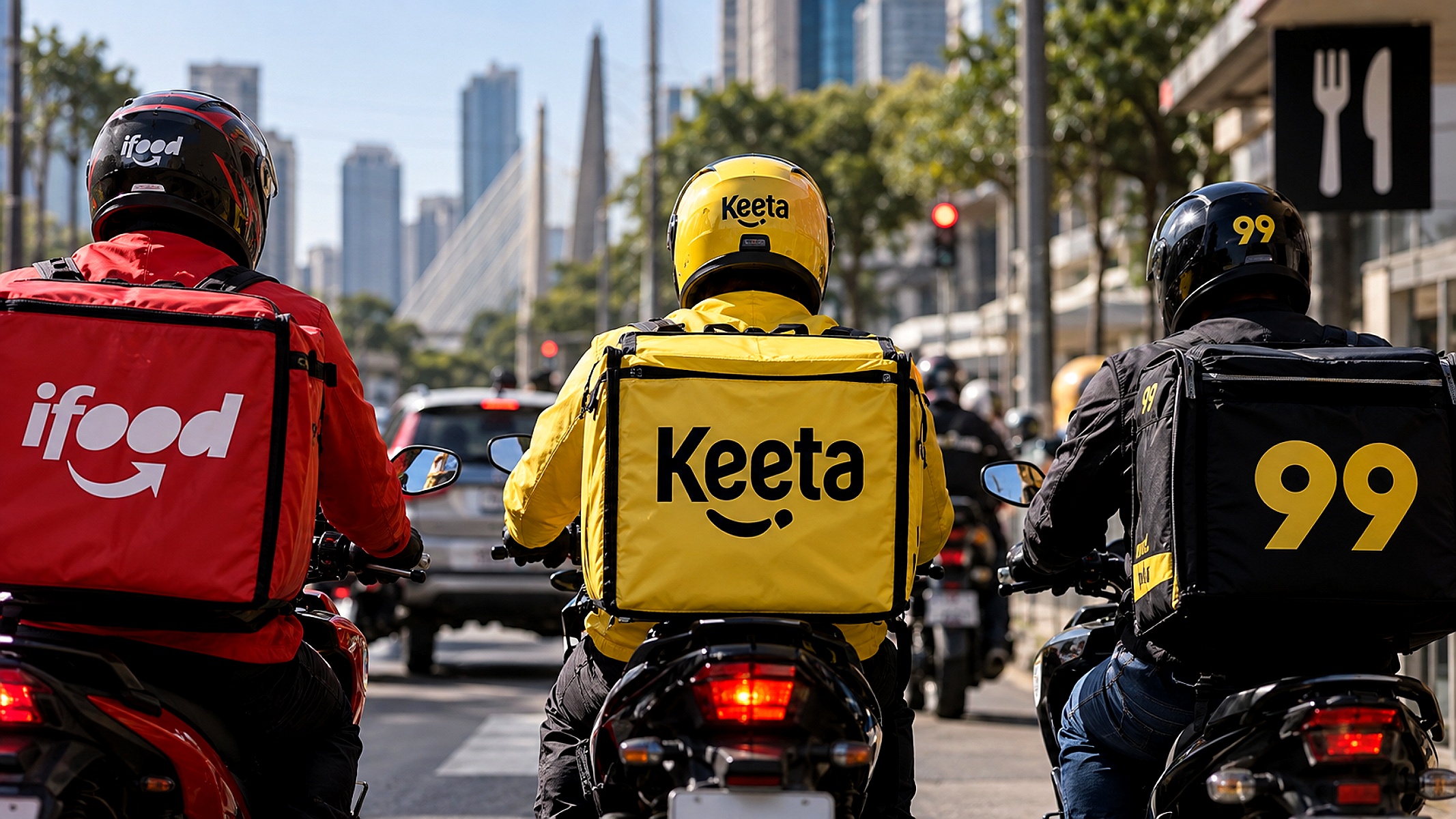 A guerra do delivery: iFood vs Keeta vs 99